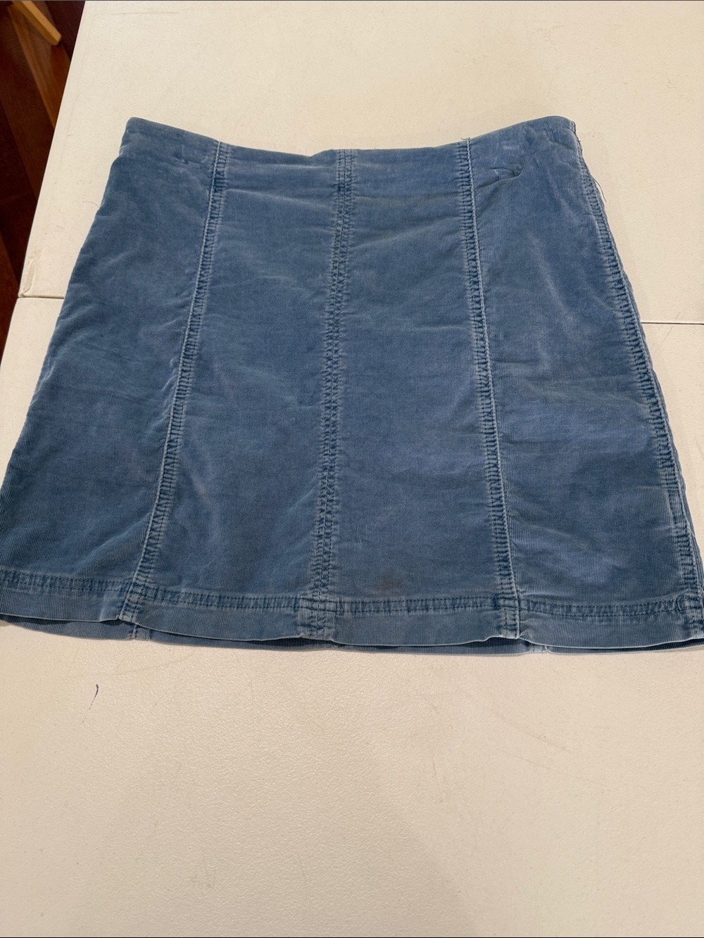 Free People Femme Cord Mini Skirt Back Zip Clean Lines Sexy Baddie Twee Mod 10 - Picture 8 of 14